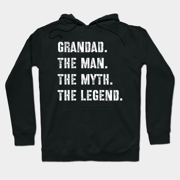 Grandad The Man The Myth The Legend Hoodie by Raw Designs LDN